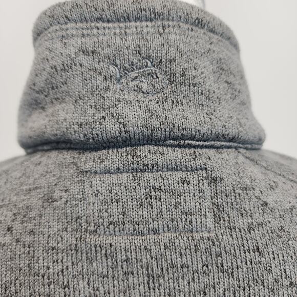 Southern Tide NC Tar Heels Fleece Vest Size S Full Zip Gray Mock Neck Pockets - Picture 6 of 8
